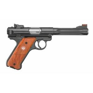 Ruger Mark IV Hunter, Black/Wood Grips, .22 LR, 5.5" BBL, 1:16" Twist, 2x10rd - Firearms - Firearms Ohio