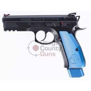 CZ 75 SP-01 Competition w/ Blue Aluminum Grips, 9mm, 4.6" BBL, 2x21rd