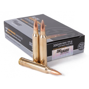 Sig Sauer Ammo, 300 Win Mag, 190gr, Elite Match Grade, OTM, 20rd