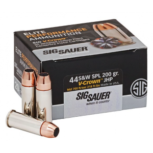 Sig Sauer NEW ELITE V-CROWN 200GR 44 Special , 800 FPS