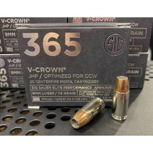 Sig Sauer Elite V-Crown 365 JHP 115gr 9mm - 20rd