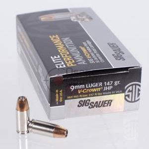 Sig Sauer Elite V-Crown JHP - 9mm - 147gr - 50rd