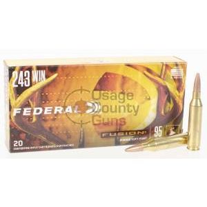 Federal Ammo Fusion, 243 WIn, 95gr, 20rd