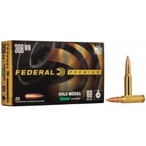Federal Sierra MatchKing BTHP Ammo, .308 Win, 168gr, 20rd