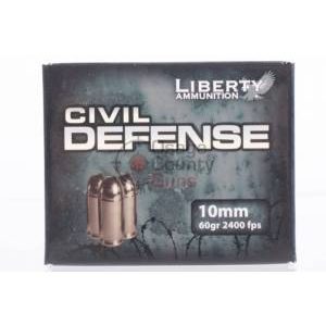 Liberty Ammunition Civil Defense 10mm 60gr HP