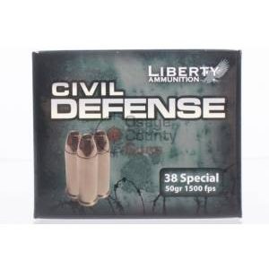 Liberty Ammunition Civil Defense .38 Spl 50gr HP