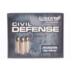 Liberty Ammunition Civil Defense .45 LC 78gr HP