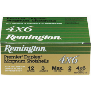 Remington Ammo Duplex Magnum Shotshells, 3", 1-7/8oz, 4x6 Shot, 12ga, 10rd