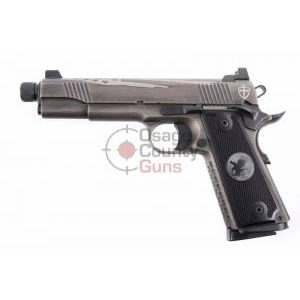 Nighthawk Custom AAC 1911 5" .45 - Silver Patriot & Crusade Cross/Shield