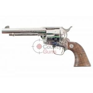 Colt Single Action Army Nickel B+ Engraved - 5.5".45 Col