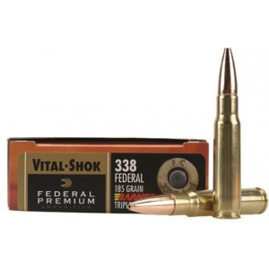 Federal Ammo Vital-Shok, 185gr, 338 Federal, 20rd
