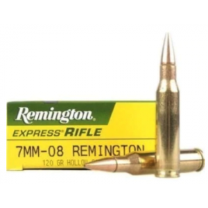 Remington Ammo Express Rifle, 120gr, 7mm-08 Remington, 20rd