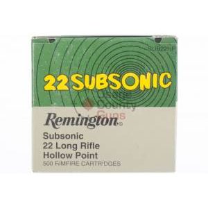 Remington .22LR 38gr Subsonic Ammunition - 500 RDS