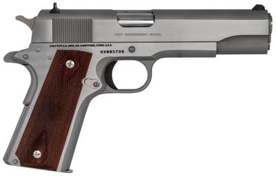 Colt Firearms 1911 Government Stainless .45 ACP 5" Barrel 7-Rounds Rosewood Grip Colt Firearms 1911 Government Stainless .45 ACP 5" Barrel 7-Rounds Rosewood Grip - New Arrivals - Firearms Ohio