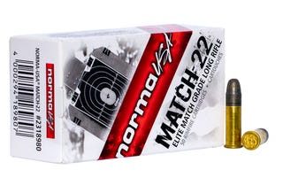 Norma Match Brass .22 LR 40-Grain 50-Rounds LRN - New Arrivals - Firearms Ohio