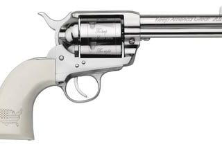 Pietta 1873 Trump Revolver .45 Colt 4.75" Barrel Nickel Plated / Ivory Grips 6-Rounds - New Arrivals - Firearms Ohio