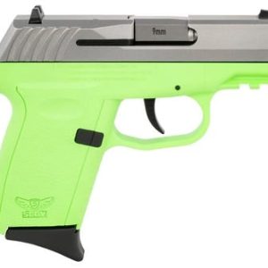 SCCY CPX-2 Gen3 Stainless / Lime Green 9mm 3.1" Barrel 10-Rounds