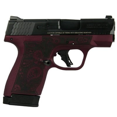 Smith and Wesson M&P Shield Plus Black Cherry 9mm 3.1" Barrel 13-Rounds Paisley Engraving - New Arrivals - Firearms Ohio