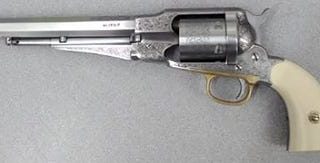 Taylors and Co 1858 Remington Conversion Nickel .45 Colt 8" Barrel 6-Rounds - New Arrivals - Firearms Ohio