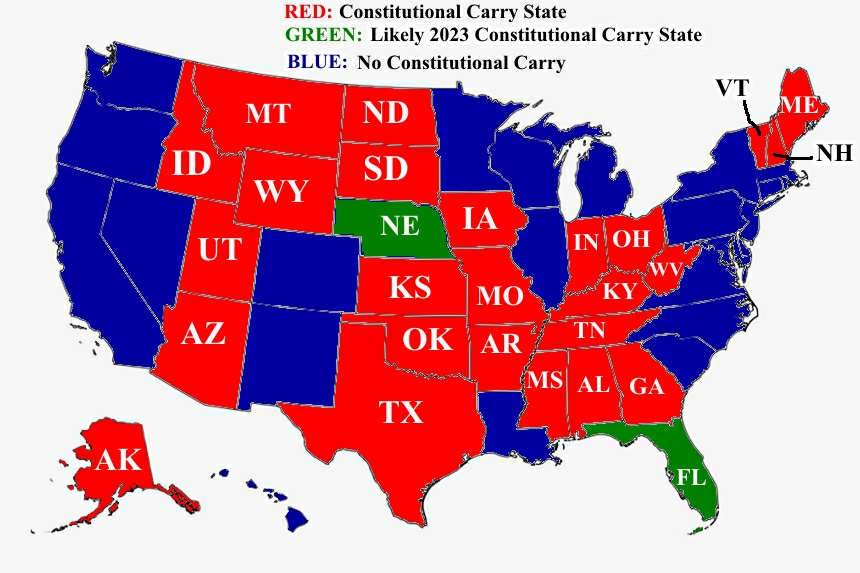 Constitutional Carry map