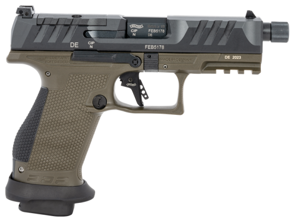 WALTHER PDP PRO OD GREEN / BLACK 9MM 4.6" BARREL 18-ROUNDS