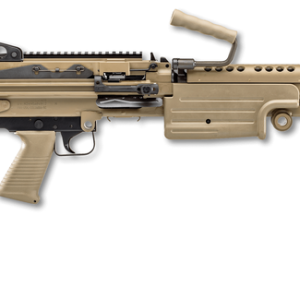 FN M249S FDE 5.56 NATO 18.5" BARREL 30-ROUNDS WITH BIPOD AND CARRY HANDLE