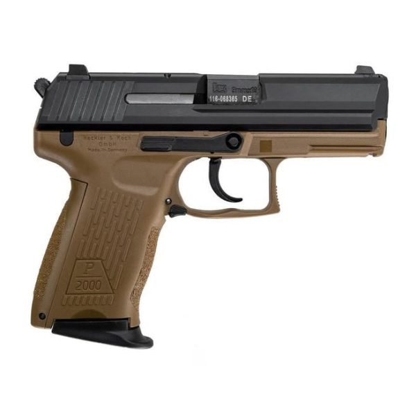 HECKLER AND KOCH P2000 (V3) FLAT DARK EARTH 9MM 3.66" BARREL 10-ROUNDS