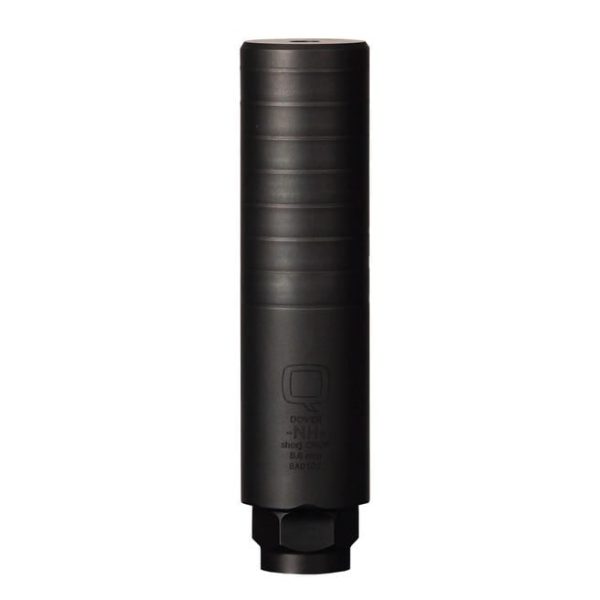 Q SHORT CHOP SUPPRESSOR 8.6 BLACKOUT M18X1.5 THREAD PITCH W/ XL CHERRY BOMB MUZZLE BRAKE