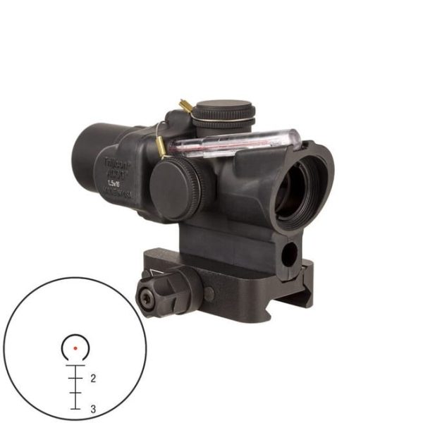 TRIJICON 1.5X16S COMPACT ACOG SCOPE RED RTR 9MM PCC RETICLE WITH Q-LOC MOUNT