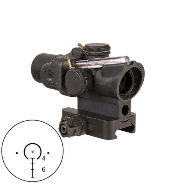 TRIJICON 1.5X16S COMPACT ACOG SCOPE RED RTR 223 RETICLE WITH Q-LOC MOUNT