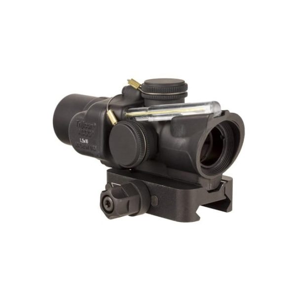 TRIJICON COMPACT ACOG LOW HEIGHT 1.5X16S RIFLE SCOPE ILLUMINATED AMBER RING 2 MOA W/ MOUNT