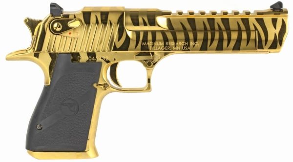 MAGNUM RESEARCH DESERT EAGLE MK19 TITANIUM GOLD / TIGER STRIPES .357 MAG 6" BARREL 9-ROUNDS