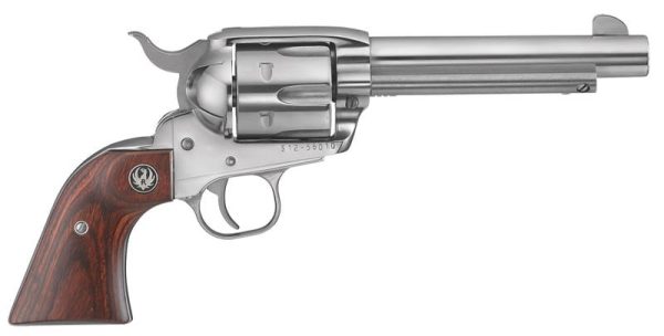 RUGER VAQUERO WITH ROSEWOOD GRIP STAINLESS .45 LC 5.5" BARREL 6-ROUNDS