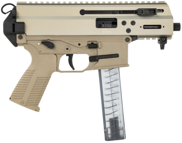 B&T APC9K Pro Coyote Tan 9mm 4.3" Barrel 30-Rounds Telescopic Brace Adapter - Image 3