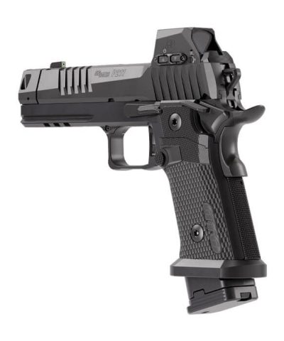 Sig P211 GTO 9mm, 4.4″ Barrel, MACH3D Compensator, Optics Ready, Fiber Optic Sights, Flared Magwell, 10rd